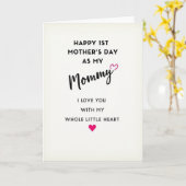 Eerste Moederdag Liefdeskaart Kaart (Gele Bloem)