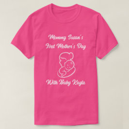 EERSTE MOEDERDAG MAM EN BABY SILHOUET T-shirt