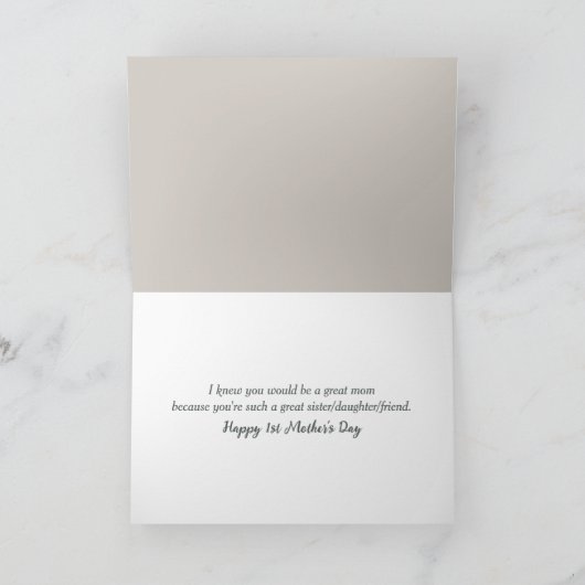 Eerste Moederdag mam en dochter Kaart (Binnen)