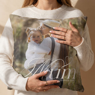 Eerste Moederdag Mama Baby Foto Aandenken Cadeau Kussen