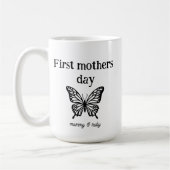 Eerste moederdag mama script op maat koffiemok (Links)