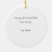 Eerste Moederdag Me en Moo Schattigee Moeder Baby  Keramisch Ornament (Achterkant)