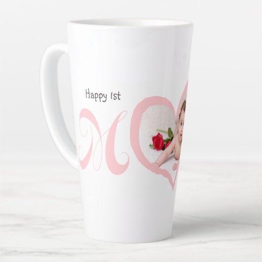 Eerste Moederdag met Baby Photo Mok (Linkerhoek)