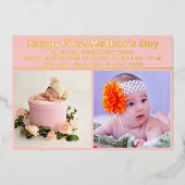 Eerste Moederdag met bericht Baby Boy Kaart (Voorkant)