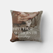 eerste moederdag moderne foto Gooi kussen (Voorkant)