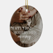 Eerste moederdag moderne foto keramisch ornament (Rechts)