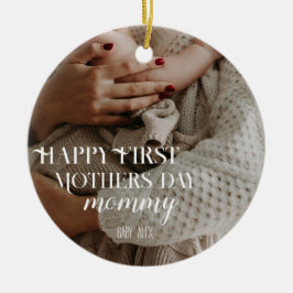 Eerste moederdag moderne foto keramisch ornament
