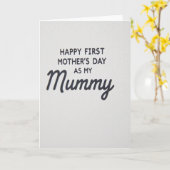 Eerste Moederdag Mummy Kaart (Gele Bloem)