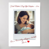 Eerste Moederdag na adoptie foto Poster (Voorkant)