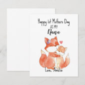 Eerste Moederdag Nana, Happy Mothers Day Kaart (Voorkant / Achterkant)