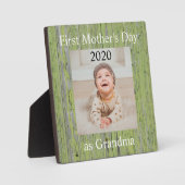 Eerste Moederdag Oma Aangepaste Foto Fotoplaat (Voorkant)