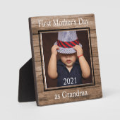 Eerste Moederdag Oma Aangepaste Fotoplaat (Voorkant)