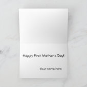 "Eerste Moederdag" Personaliseerbaar Kaart (Binnen)