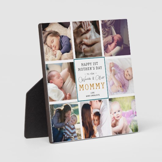 Eerste Moederdag Persoonlijke Fotocadeau Fotoplaat (Voorkant)