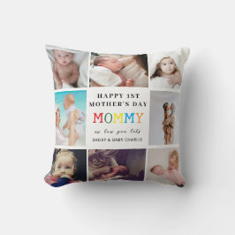 Eerste Moederdag Photo Collage Sierkussen