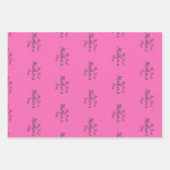 Eerste moederdag; roze; hart;  inpakpapier vel (Voorkant 3)