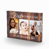 Eerste Moederdag Rustic Pallet Hout 3 Foto (Rechts)