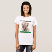 Eerste Moederdag schattige olifant T-shirt (Voorkant volledig)