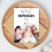 Eerste Moederdag Script Arch Foto Kaart