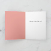 Eerste Moederdag Script Photo Feestdagen Kaart (Binnen)