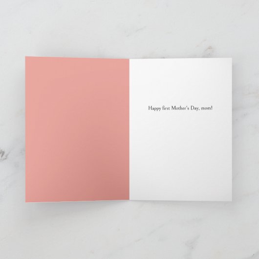 Eerste Moederdag Script Photo Feestdagen Kaart (Binnen)