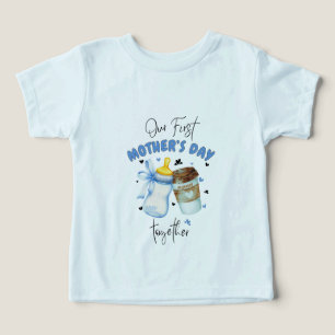 Eerste Moederdag Shirt 2025 /Blue Matching outfit
