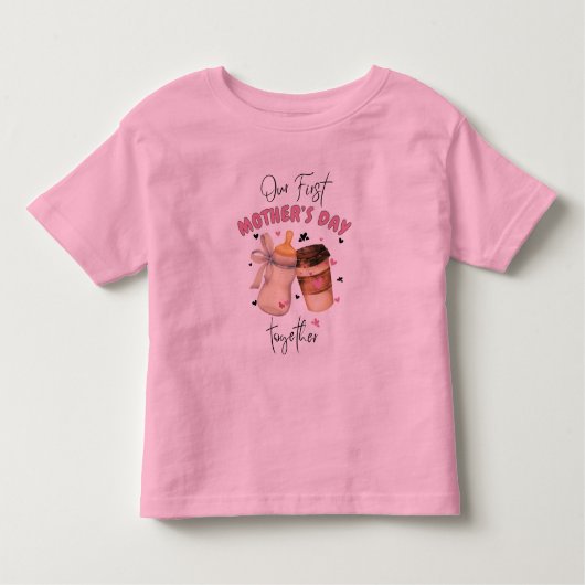 Eerste Moederdag Shirt 2025/Pink Matching outfit (Voorkant)