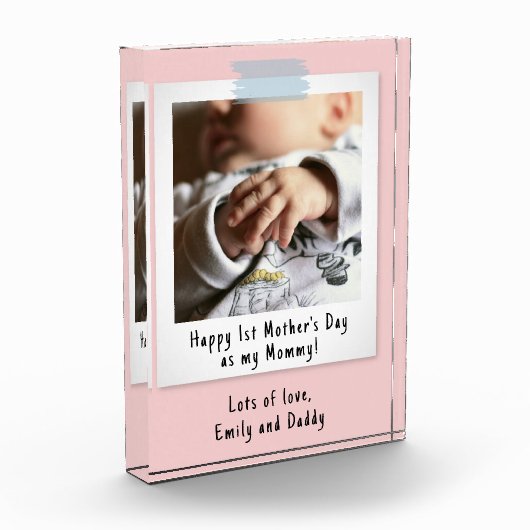 Eerste Moederdag Snapshot Style Photo Keepomwille Fotoblokken (Links)