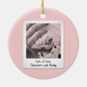 Eerste Moederdag Snapshot Style Photo Keepomwille Keramisch Ornament (Achterkant)