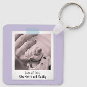 Eerste Moederdag Snapshot Style Photo Keepomwille Sleutelhanger (Achterkant)