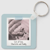 Eerste Moederdag Snapshot Style Photo Keepomwille Sleutelhanger (Achterkant)
