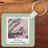Eerste Moederdag Snapshot Style Photo Keepomwille Sleutelhanger (Achterkant)