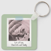 Eerste Moederdag Snapshot Style Photo Keepomwille Sleutelhanger (Achterkant)