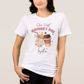 Eerste Moederdag T-shirt 2026/Roze bijpassend outf (Voorkant)