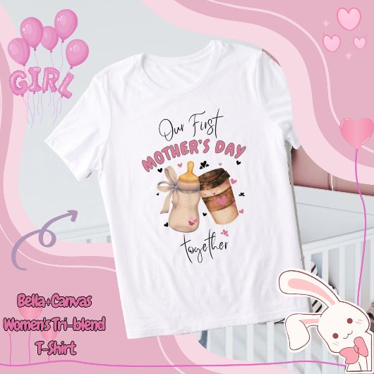 Eerste Moederdag T-shirt 2026/Roze bijpassend outf