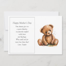 Eerste Moederdag Teddybeer Moederdag Feestdagenkaart