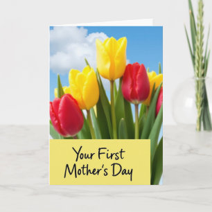 Eerste Moederdag Tulp kaart