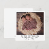 Eerste Moederdag van tweelingen Feestdagenkaart (Voorkant / Achterkant)