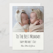 Eerste Moederdag van tweelingen Feestdagenkaart (Voorkant / Achterkant)