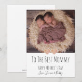 Eerste Moederdag van tweelingen Feestdagenkaart (Voorkant / Achterkant)