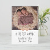 Eerste Moederdag van tweelingen Feestdagenkaart (Staand voorkant)