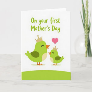 Eerste Moederdag Vogels Kaart