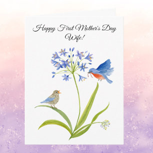 Eerste Moederdag voor Bluebird met Lily Kaart