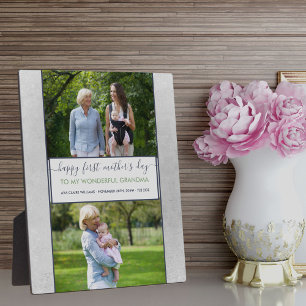 Eerste Moederdag voor oma - 2 foto gepersonaliseer Fotoplaat