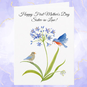 Eerste Moederdag voor Schoonzus Bluebird Kaart