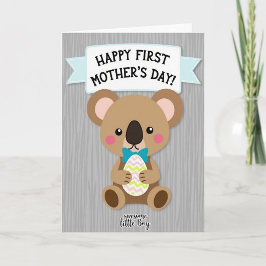 Eerste Moederdag Zoon Kaart (Voorkant)