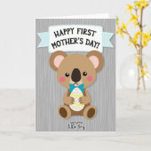 Eerste Moederdag Zoon Kaart (Gele Bloem)
