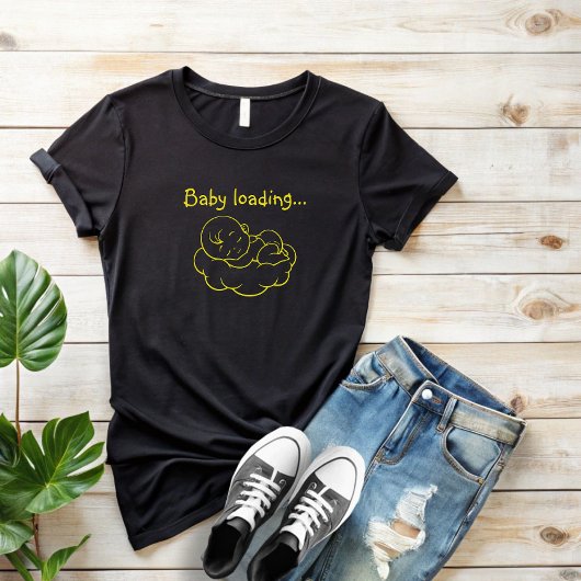 Eerste Moederdag Zwanger geel T-shirt