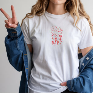 Eerste Moederdag zwanger rood T-shirt