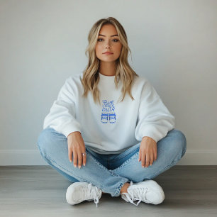 Eerste Moederdag Zwangere blauwe babyschoenen Trui